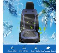 GCLCPAEN Coprisedile Anteriore Traspirante per Auto,Refrigerazione A 5S,24 Prese d'Aria,2 Ventilatori,Tessuto Traspirante,12V/24V,Regolazione Continua della velocità,per Auto,SUV,Camion,Blue