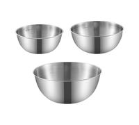 Gcljlmy 3 ciotole impilabili l'una nell'altra in acciaio inox, salvaspazio, versatili, con scala per cucinare in cucina, facile da pulire