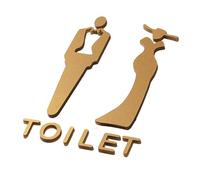 Gcljlmy 3 targhette per WC, per porta del bagno, decorazione della toilette, per ufficio, ristorante, porta dell'hotel