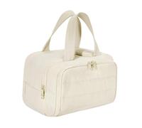 Gcljlmy Borsa da viaggio per uomo e donna, organizer per trucchi, astuccio per profumo, beige., A