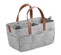 Gcljlmy Borsa per il trucco della mummia, leggera, multi tasche, per la cameretta dei bambini, per il fine settimana, per il pannolino, elegante, grigio chiaro, A