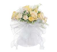 Gcljlmy Bouquet da sposa, romantico, elegante, fiori artificiali per addio al nubilato, decorazione per la festa della mamma, colore giallo
