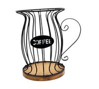 Gcljlmy Contenitore per filtro da caffè, contenitore per carta filtrante da caffè, organizer, porta capsule di caffè per il piano di lavoro di casa (nero)