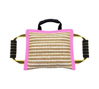 Gcljlmy Cuscino da mordere per cani, cuneo per cani con robusta maniglia protettiva, design portatile e antistrappo, ideale come giocattolo da tirare per cani che amano mordere (rosa)