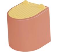 Gcljlmy Lettiera per gatti, pattumiera da scrivania, tipo pressa con coperchio, cestino per il piano di lavoro, piccolo cestino per la spazzatura da toeletta (arancione rosso)