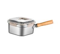 Gcljlmy Mini friggitrice, pentola, vapore, pentole, scolapiatti olio, 2500 ml, portatile, con cestello, strumento per la cottura per patatine, pollo, patatine fritte