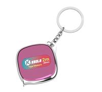Gcljlmy Misuratore a nastro con portachiavi, morbido, compatto, portatile, retrattile, righello metrico per misurare il tessuto corporeo (rosa)