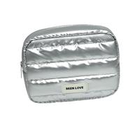 Gcljlmy Organizer da viaggio, borsa per la cultura, grande capacità, pratica borsa per il trucco da bagno, borsa per cosmetici da donna per set di pennelli, Argentato, moderno