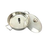 Gcljlmy Pentola a vapore, pentola per salsa in acciaio inox, fornello, pentola multiuso antiaderente, pentole per cucinare salse, pasta