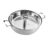 Gcljlmy Pentola a vapore, pentole in acciaio inox con cestello a vapore, pentola antiaderente per salsa Tamales, salsa gnocchi vegetali