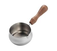 Gcljlmy Tazza da caffè, tazza da salsa, design guida aquila, manico in legno, unica tazza multiuso in acciaio inox per riso succo (60 ml)