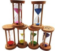 Gcljlmy Timer visivo clessidra per bambini e adulti, con clessidra colorata, timer da 10 minuti, conto alla rovescia, timer da cucina, per casa, ufficio, scuola, cucina (6 clessidra)