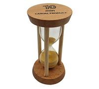 Gcljlmy Timer visivo clessidra per bambini e adulti, con clessidra colorata, timer da 10 minuti, conto alla rovescia, timer da cucina, rosa (10 minuti giallo)