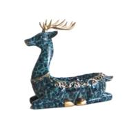 Gcljlmy Vassoio portaoggetti, statuetta di cervo, stile nordico, fai da te, scultura in resina, decorazione per la casa, statuetta, ciotola per scrivania, supporto TV (blu)