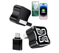 GCNWW Adattatore wireless Carplay 4 in 1, adattatore wireless per auto Plug and Play, AirPlay Screen Mirroring per i-Phone, compatibile con Android per mirroring dello schermo, converte cablato in