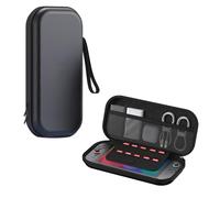 GCNWW Carrying Case for Nintendo Switch 2 Console(2025) Portability Eco-Friendly PU Travel Case with 10 Game Cartridges, Practical Hard Shell Portable Case Switch 2 Console & Accessories(Black)