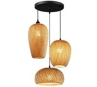 GCQ Lampadario Lanterna di Bambù, Retro Stile Giapponese E27 Lampadario Hanging Light Illuminazione a Soffitto Apparecchio per Soggiorno Camera da Letto Ristorante Cafe