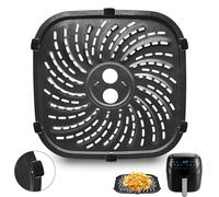 GCQ Parti di ricambio per friggitrice ad aria PowerXL Vortex Pro 8 QT, ovale 25,4 x 25,4 cm in acciaio inossidabile per uso alimentare, accessori per friggitrice ad aria per griglia, piastra grill