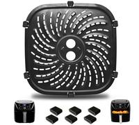 GCQ Parti di ricambio per friggitrice ad aria PowerXL Vortex Pro da 5,7 l, ovale 22,7 x 22,7 cm, accessori per friggitrice ad aria in acciaio inossidabile per uso alimentare, griglia per griglia e