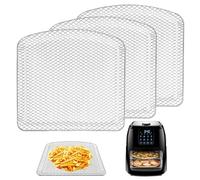 GCQ Rack disidratatore per friggitrice ad aria 3 PCS per Chefman 6.3QT 4-in-1 forno digitale friggitrice ad aria, 9,53 '' × 9,53 '' × 0,59 '' piastra friggitrice ad aria in acciaio parti di ricambio