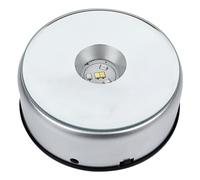 Gcroet Base Luminosa a LED per espositore Rotante Che Cambia Colore in a Sette Colori con Luce LED per Crystal Photo Cube Glass Art Senza Batteria e Adattatore...