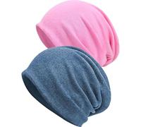 Gcroet Berretto Slouchy 2 Pezzi Berretto in Morbido Cotone Poliestere Invernale Caldo chemio Antivento per Donna e Uomo Sport all'Aria Aperta e Ciclismo...