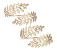 Gcroet Bracciale da donna, bracciale regolabile per la parte superiore del braccio, fascia con foglie della dea greca per regali di nozze nuziali di Natale (Oro, 2 pezzi)..