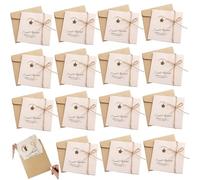 Gcroet Cartoline di Natale con buste 15 pezzi 5x5 pollici Biglietti d'auguri vintage con ornamento a stella I migliori auguri per un accogliente saluto natalizio..