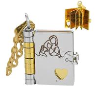 Gcroet Collana con libro per nipote Collana con libro regolabile in argento e oro da 6 pagine La più bella nipote del capitolo della nonna