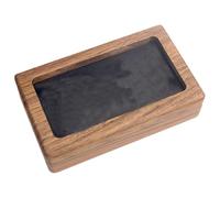 Gcroet Espositore per Monete Challenge Elegante espositore per 2 Monete in Legno con Copertura in Vetro, Supporto Compatto con Chiusura Magnetica per Gioielli e Collezionisti..