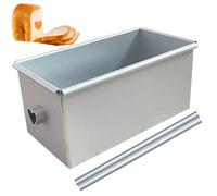 Gcroet Musto per pane per cottura, lenti mini pagnotta rettangolo in lega di alluminio con tubo cavo cardiaco, padella antiaderente, 7.6x4.1x3.5 stampi per la cottura.