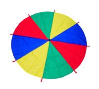 Gcroet Paracadute da Gioco Arcobaleno con 8 Manici per Bambini Adulti Gioca con Paracadute Arcobaleno per Esterni, 2M / 6, 5 Piedi..