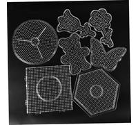 Gcroet Perline Hama da 5 mm Pannello Forato Perline Giocattolo Strumento educativo Tangram Jigsaw Puzzle Modello Giocattolo per Bambini...