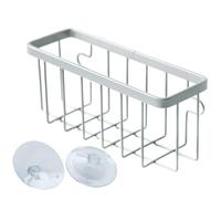 Gcroet Porta di Spugna per lavello da Cucina, Portafoglio Impermeabile Porta Spugna con Ventose, 5, 7x2x2.4 Caddy da Cucina per spugne, Lavaggio, Sapone, Spazzola da Piatto