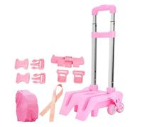 Gcroet Terrena da zaino da 1 pc con ruote, camion a mano pieghevole in alluminio con 6 ruote e accessori, carrello a rotazione per bambini