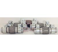 GCS 5x Tubo Flessibile 45,7mm 100mm Interlock con Fascette