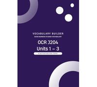 GCSE Business Studies Vocabulary OCR J204 Units 1 - 3