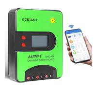 GCSOAR Regolatore di carica solare MPPT 30A 12V/24V automatico massimo PV 100V regolatore di carica Adattatore WiFi integrato con display LCD per batterie AGM e Li-Ion ad immersione sigillate in gel