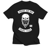 gCT4ey t Shirt Pride Or Die Shirt Fight Club Men's Casual T-Shirt K1 BOXEN Muay Thai BJJ Black M