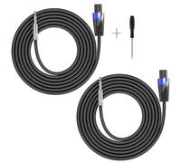 GCTBL 10M 2Pack Cavo per altoparlanti da Speakon a 1/4” TS, NL4FC Cavo audio da Speakon maschio a spina TS da 6,35 mm femmina per altoparlanti amplificatori mixer