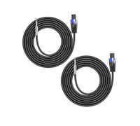 GCTBL 1M 2Pack Cavo per altoparlanti da Speakon a 1/4” TS, NL4FC Cavo audio da Speakon maschio a spina TS da 6,35 mm femmina per altoparlanti amplificatori mixer