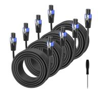 GCTBL 20M 4Pack Cavi Speakon a Speakon Cavo per Casse audio professionale da 12 Gauge Cavo per altoparlanti amplificatore DJ/PA con Twist Lock