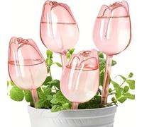 GCTTTCFX Picchetti per irrigazione a tulipano, in plastica, confezione da 8 pezzi, per piante in vaso, sistema automatico di irrigazione a goccia, strumento per la cura delle piante in vacanza