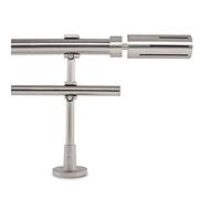 Gcurtain Bastone per Tende Palo Set di Aste Doppie Estensibile Facile Installazione Resistente Elemento Decorativo Elegante Diametro1-1 1/8" (25-28 mm) - Meteora / 44"-82" (110-210cm)