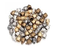 GCYEIDMA 30-100 pezzi/lotto perline con nappe, estremità in corda di cuoio, for accessori fai da te for la creazione bracciali e collane fatti a mano Estremità in Corda(Mixed,6mm 100Pcs)