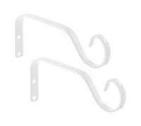 GCYEIDMA Ganci da Parete per Pianta 2x Supporti for piante for sospese in metallo for cesti di fiori Mangiatoie for uccelli Vasi for Fioriere da interno(WHITE)
