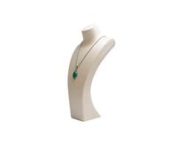 GCYEIDMA Supporto Collana Busto PU Leather Jewelry Display Stand,Portrait Neck Bust Model for Necklace Pendant Rack, Photo Props & Organizer(White 20cm)