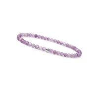 GD GOOD.designs Bracciale da donna in ametista con pietre naturali autentiche e perline in argento 925 I Bracciale in pietra naturale composto da perline sfaccettate da 4 mm - Incl. sacchetto regalo