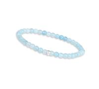 GD GOOD.designs Bracciale di Perle in Argento 925 con Pietre Naturali Autentiche per Donna - 4 mm