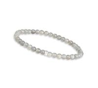 GD GOOD.designs Bracciale di perle per donna con pietre naturali autentiche e perla in argento 925 - Bracciale di pietre preziose I Bracciale con perle di pietra naturale da 4 mm